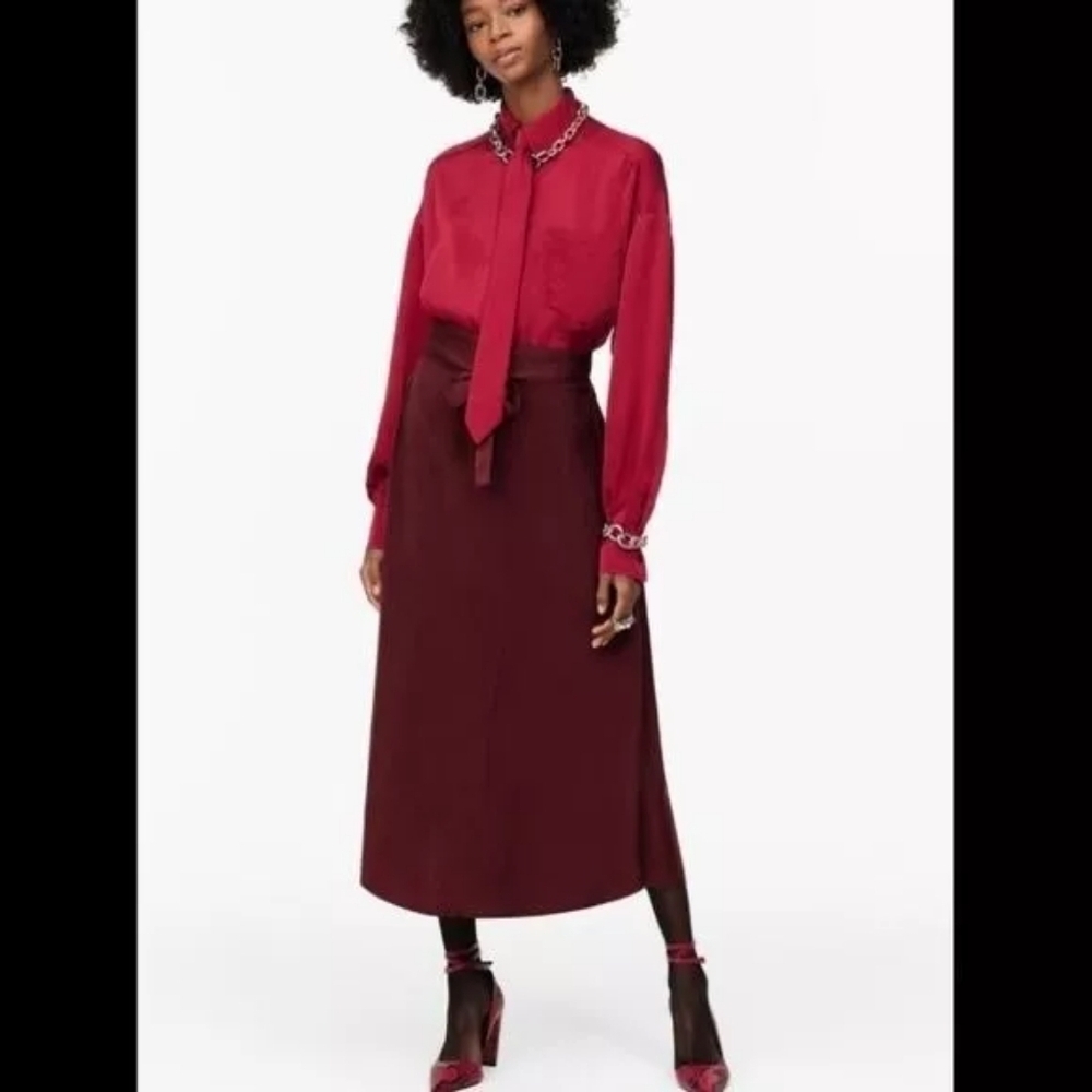 Zara Limited Edition A/W 2020-Collection:08 Color Block Satin Dress Size S